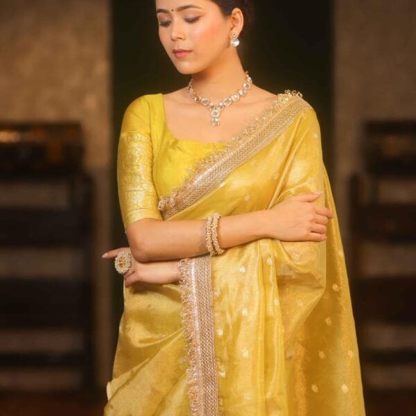 Sunehri Noor Banarasi Tissue Silk Saree